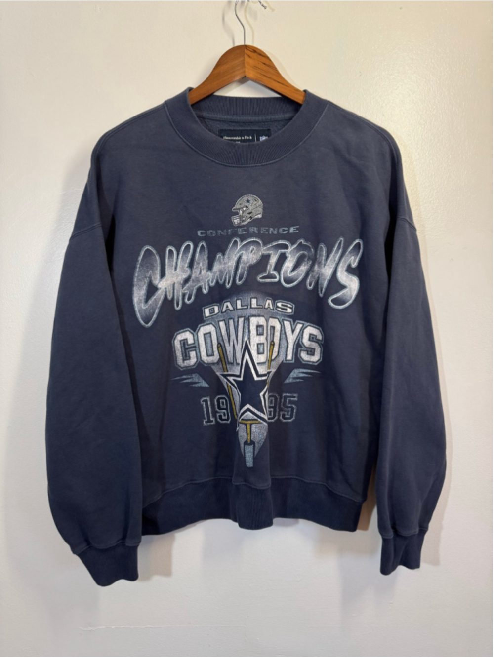 Abercrombie Fitch Dallas Cowboys 1995 Champions Sweatshirt XS Oversized NWT